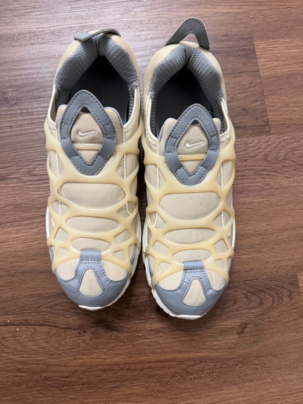 Nike Slip-On Sneakers in Cream and Gray